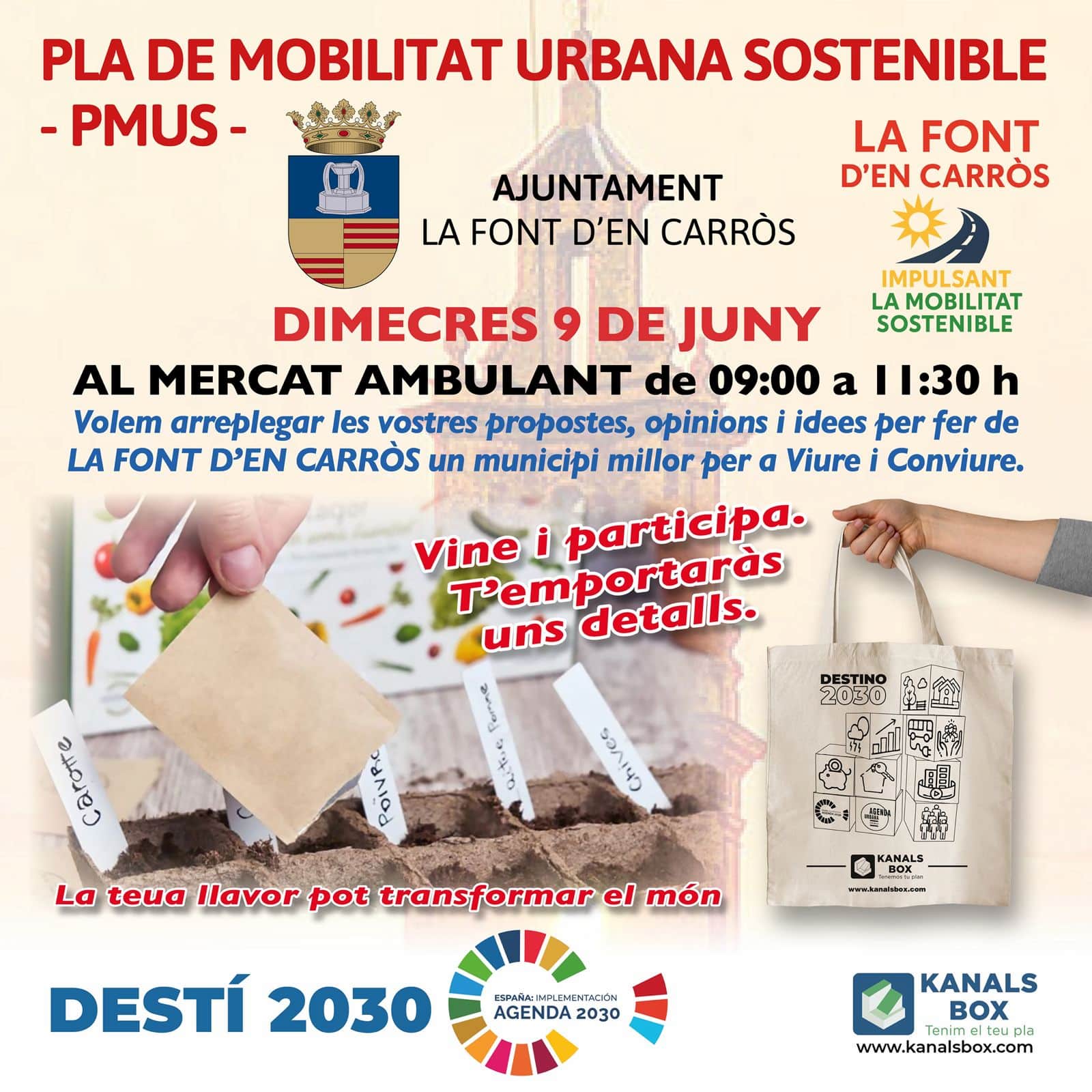📣 Participa en el Pla de Mobilitat Urbana Sostenible de la Font d’en Carròs 📣