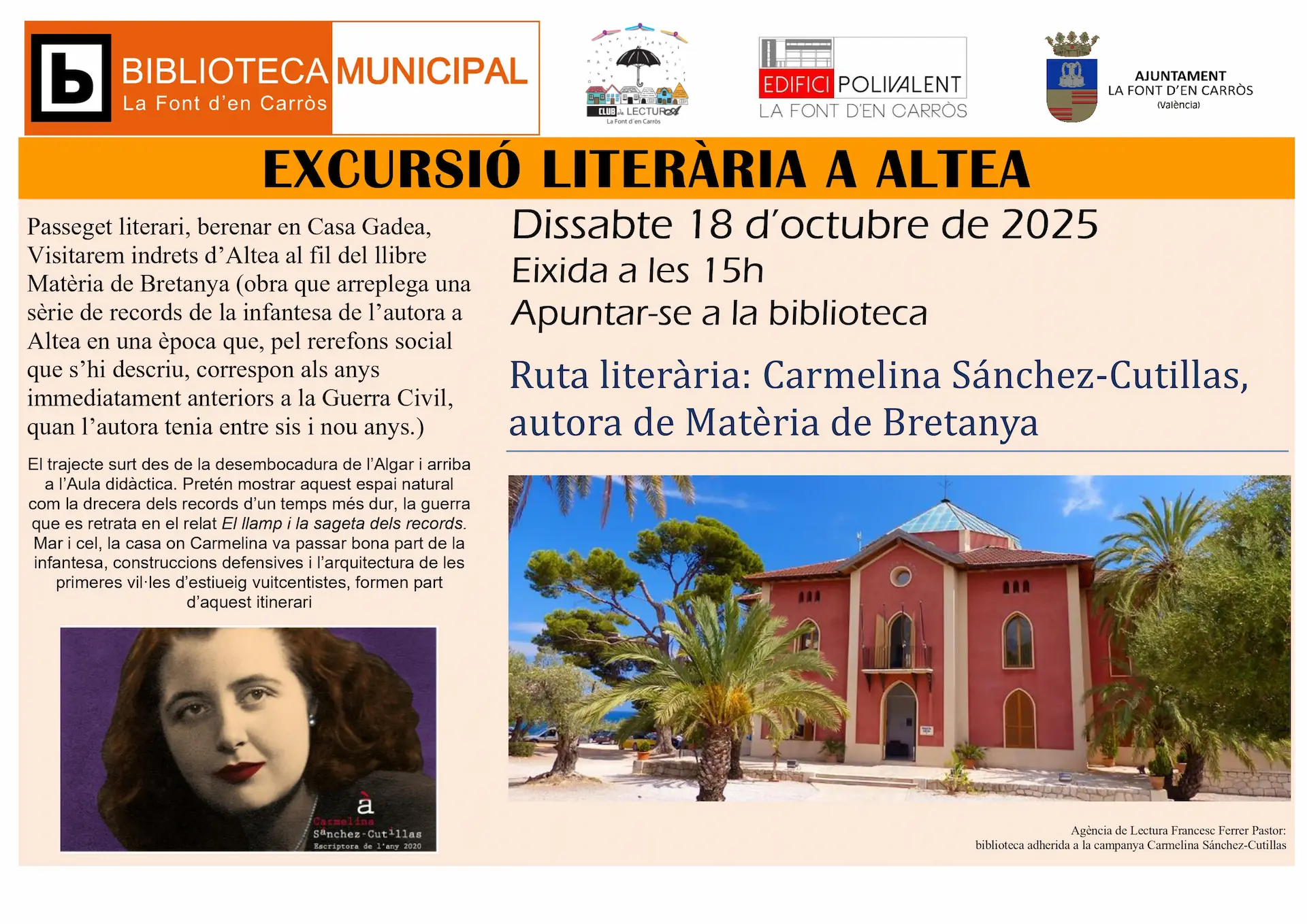 Excursió literària a Altea en Octubre