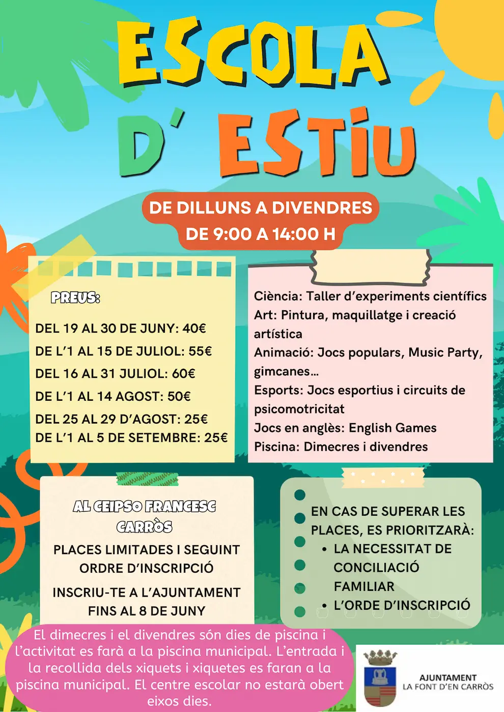 ⛱☀️ Escola d’estiu 2025 ⛱☀️